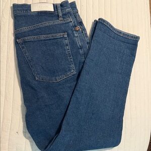 Re/Done Blue Straight Leg Jeans